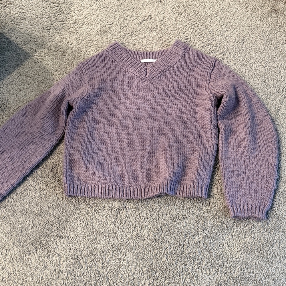 Helmut Lang Lavender V-Neck Sweater